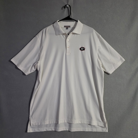 Peter Millar Other - Peter Millar White Georgia Bulldogs Summer Comfort Performance Polo Size Large